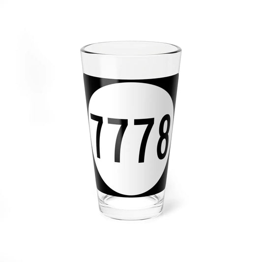 PR tertiary 7778 (Puerto Rico) (Road Sign) Pint Glass 16oz 16oz - Go Mug Yourself