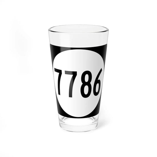 PR tertiary 7786 (Puerto Rico) (Road Sign) Pint Glass 16oz 16oz - Go Mug Yourself