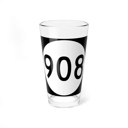 PR tertiary 908 (Puerto Rico) (Road Sign) Pint Glass 16oz 16oz - Go Mug Yourself