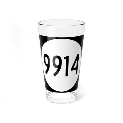 PR tertiary 9914 (Puerto Rico) (Road Sign) Pint Glass 16oz 16oz - Go Mug Yourself