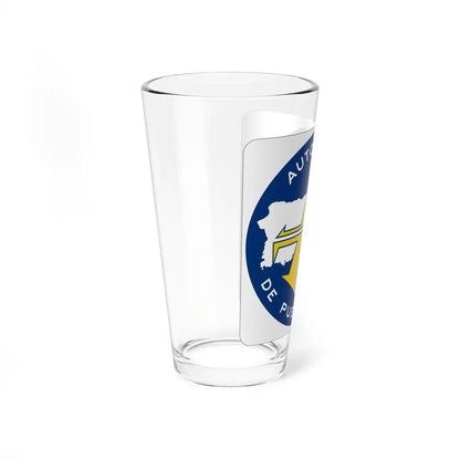 PR toll roads (Puerto Rico) (Road Sign) Pint Glass 16oz - Go Mug Yourself