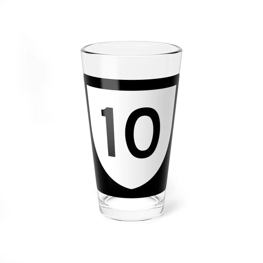PR urban primary 10 (Puerto Rico) (Road Sign) Pint Glass 16oz 16oz - Go Mug Yourself