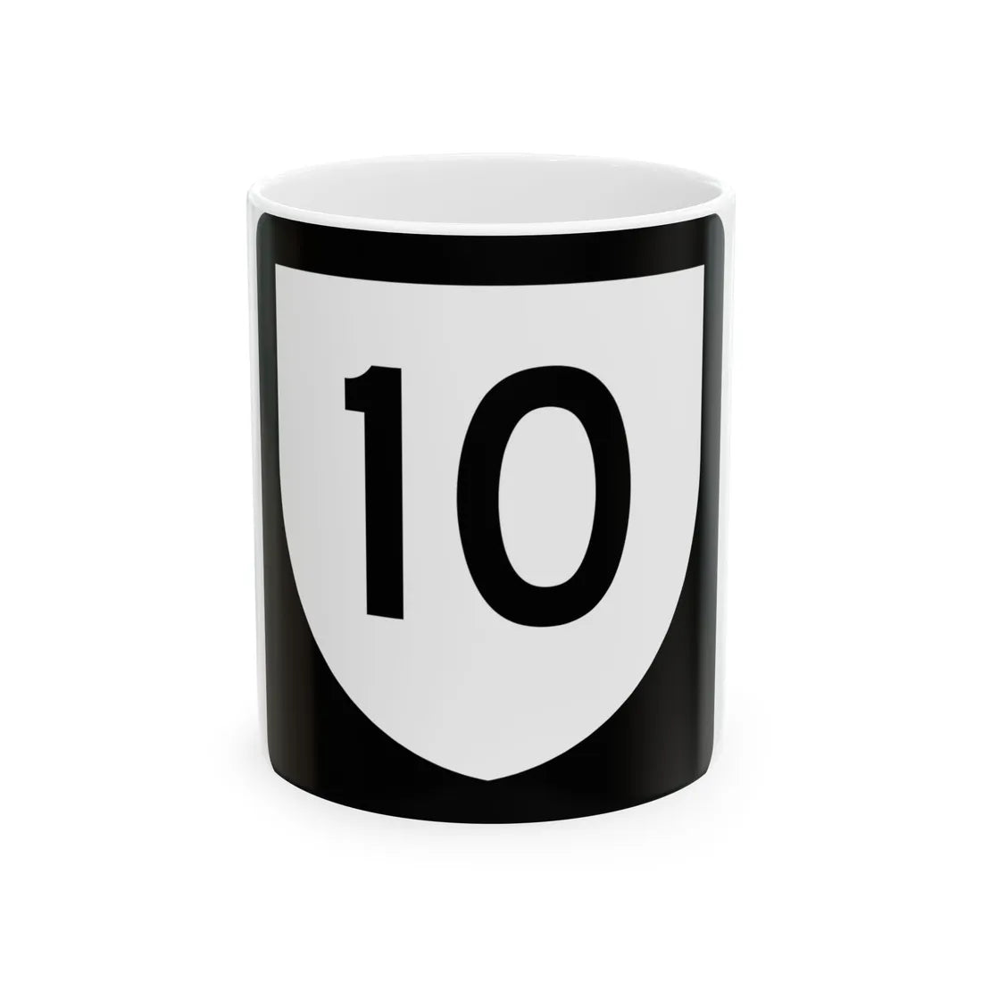 PR urban primary 10 (Puerto Rico) (Road Sign) White Coffee Mug 11oz - Go Mug Yourself