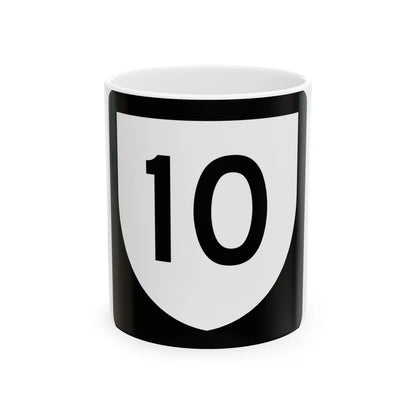 PR urban primary 10 (Puerto Rico) (Road Sign) White Coffee Mug 11oz - Go Mug Yourself