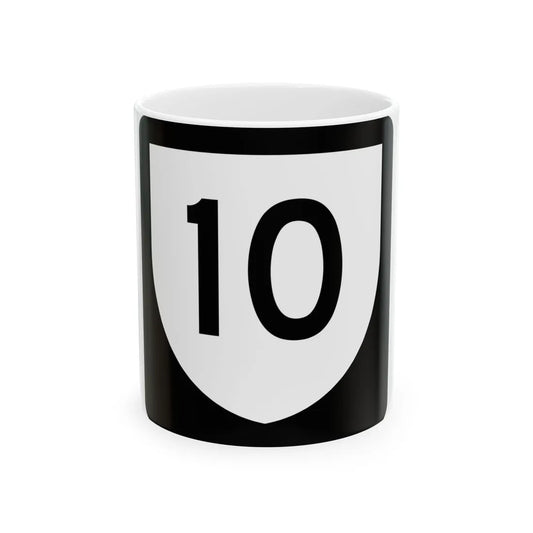 PR urban primary 10 (Puerto Rico) (Road Sign) White Coffee Mug 11oz - Go Mug Yourself
