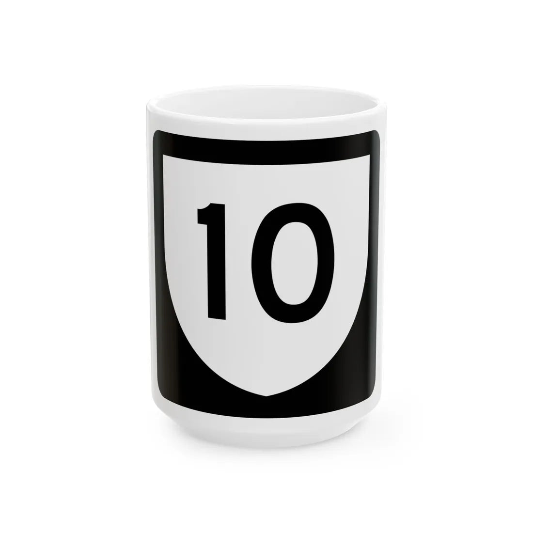 PR urban primary 10 (Puerto Rico) (Road Sign) White Coffee Mug 15oz - Go Mug Yourself