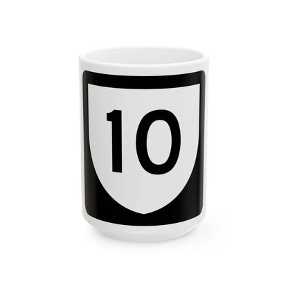 PR urban primary 10 (Puerto Rico) (Road Sign) White Coffee Mug 15oz - Go Mug Yourself