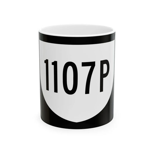 PR urban primary 1107P (Puerto Rico) (Road Sign) White Coffee Mug 11oz - Go Mug Yourself