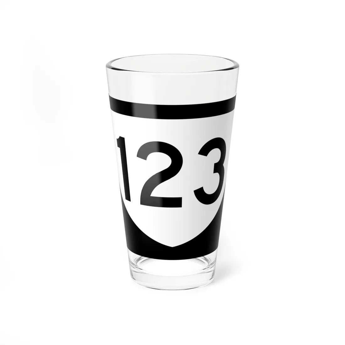 PR urban primary 123 (Puerto Rico) (Road Sign) Pint Glass 16oz 16oz - Go Mug Yourself