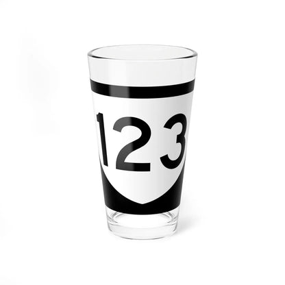 PR urban primary 123 (Puerto Rico) (Road Sign) Pint Glass 16oz 16oz - Go Mug Yourself