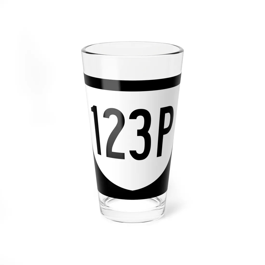 PR urban primary 123P (Puerto Rico) (Road Sign) Pint Glass 16oz - Go Mug Yourself