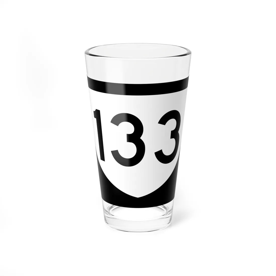 PR urban primary 133 (Puerto Rico) (Road Sign) Pint Glass 16oz 16oz - Go Mug Yourself