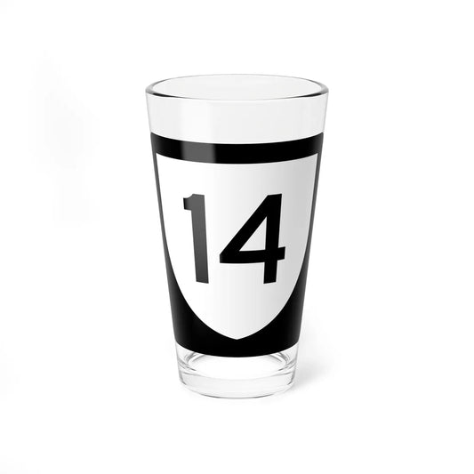 PR urban primary 14 (Puerto Rico) (Road Sign) Pint Glass 16oz 16oz - Go Mug Yourself