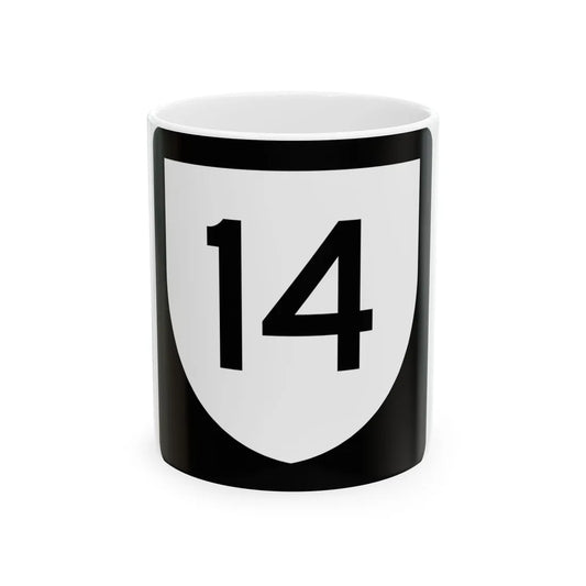 PR urban primary 14 (Puerto Rico) (Road Sign) White Coffee Mug 11oz - Go Mug Yourself