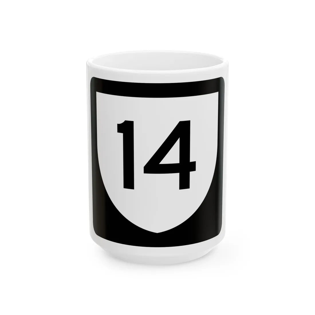 PR urban primary 14 (Puerto Rico) (Road Sign) White Coffee Mug 15oz - Go Mug Yourself