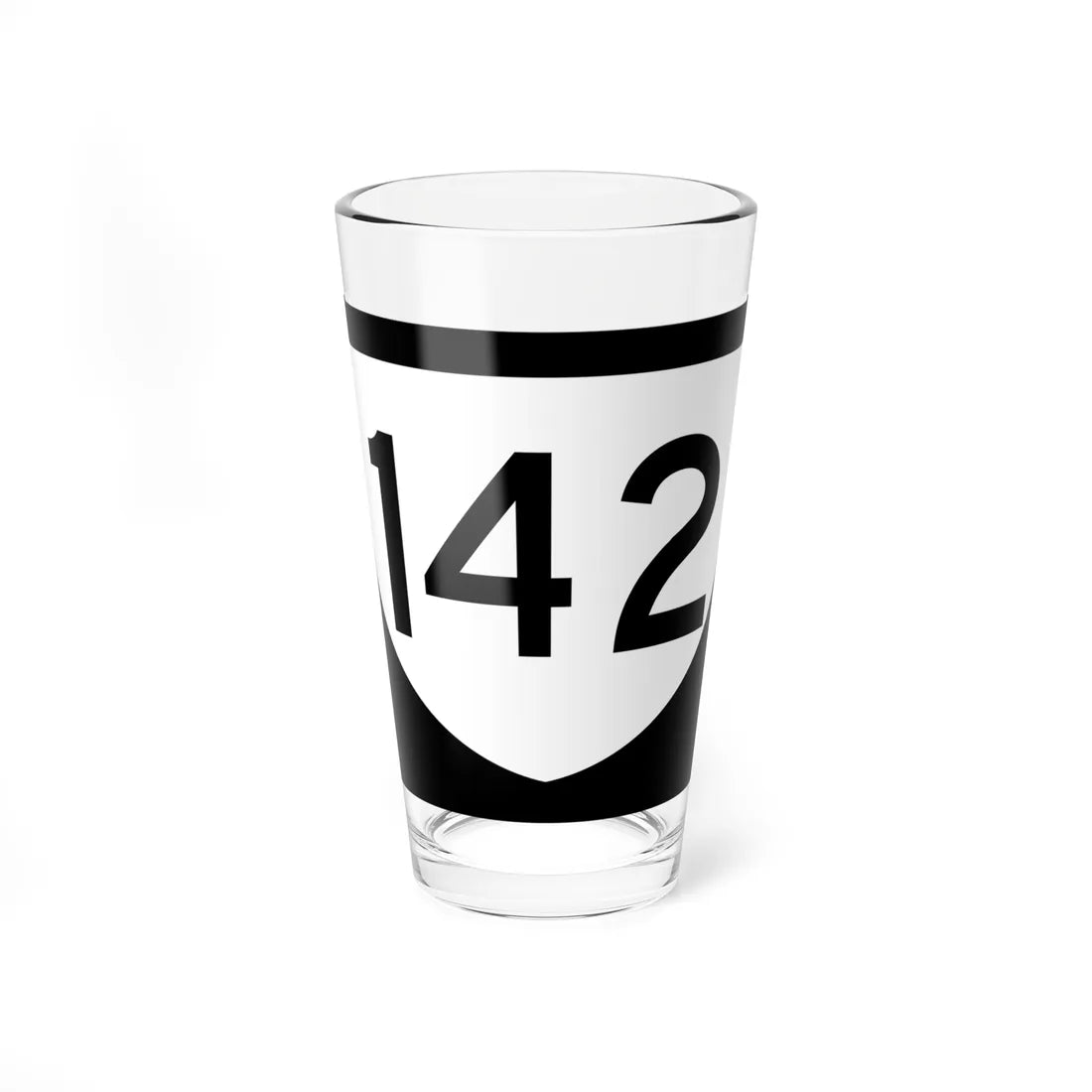 PR urban primary 142 (Puerto Rico) (Road Sign) Pint Glass 16oz 16oz - Go Mug Yourself