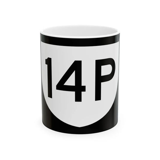 PR urban primary 14P (Puerto Rico) (Road Sign) White Coffee Mug 11oz - Go Mug Yourself