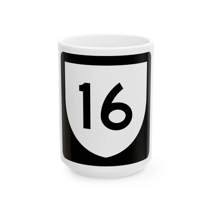 PR urban primary 16 (Puerto Rico) (Road Sign) White Coffee Mug 15oz - Go Mug Yourself