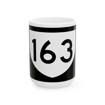 PR urban primary 163 (Puerto Rico) (Road Sign) White Coffee Mug 15oz - Go Mug Yourself