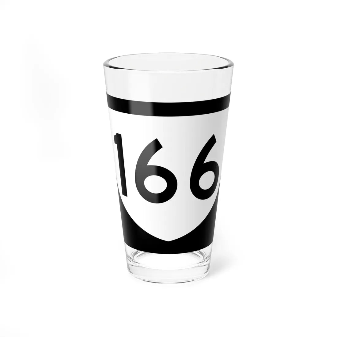 PR urban primary 166 (Puerto Rico) (Road Sign) Pint Glass 16oz 16oz - Go Mug Yourself