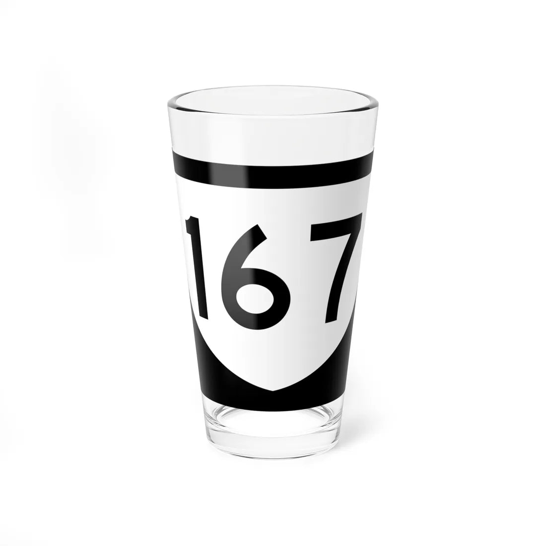 PR urban primary 167 (Puerto Rico) (Road Sign) Pint Glass 16oz 16oz - Go Mug Yourself