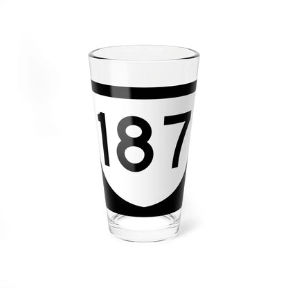 PR urban primary 187 (Puerto Rico) (Road Sign) Pint Glass 16oz 16oz - Go Mug Yourself