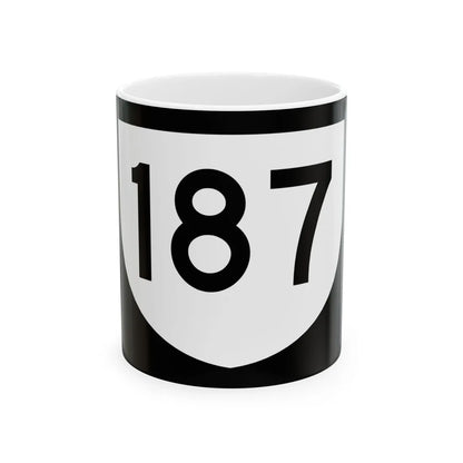 PR urban primary 187 (Puerto Rico) (Road Sign) White Coffee Mug 11oz - Go Mug Yourself