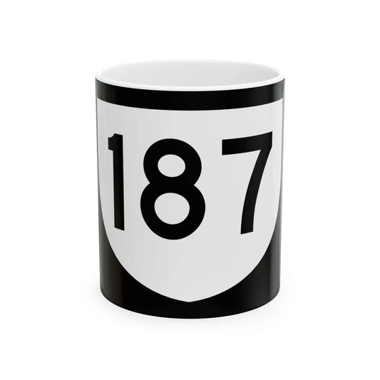 PR urban primary 187 (Puerto Rico) (Road Sign) White Coffee Mug 11oz - Go Mug Yourself