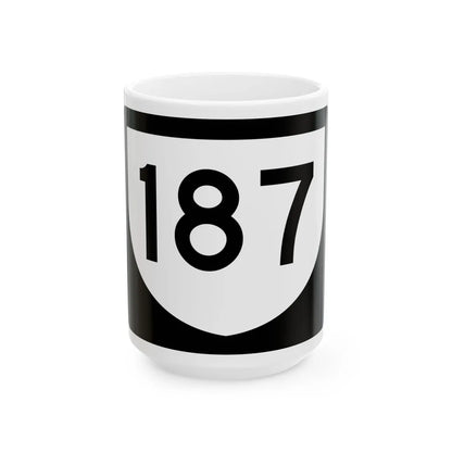 PR urban primary 187 (Puerto Rico) (Road Sign) White Coffee Mug 15oz - Go Mug Yourself