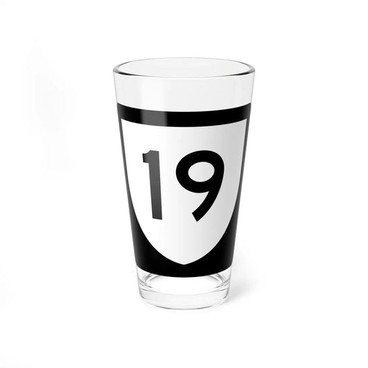PR urban primary 19 (Puerto Rico) (Road Sign) Pint Glass 16oz 16oz - Go Mug Yourself