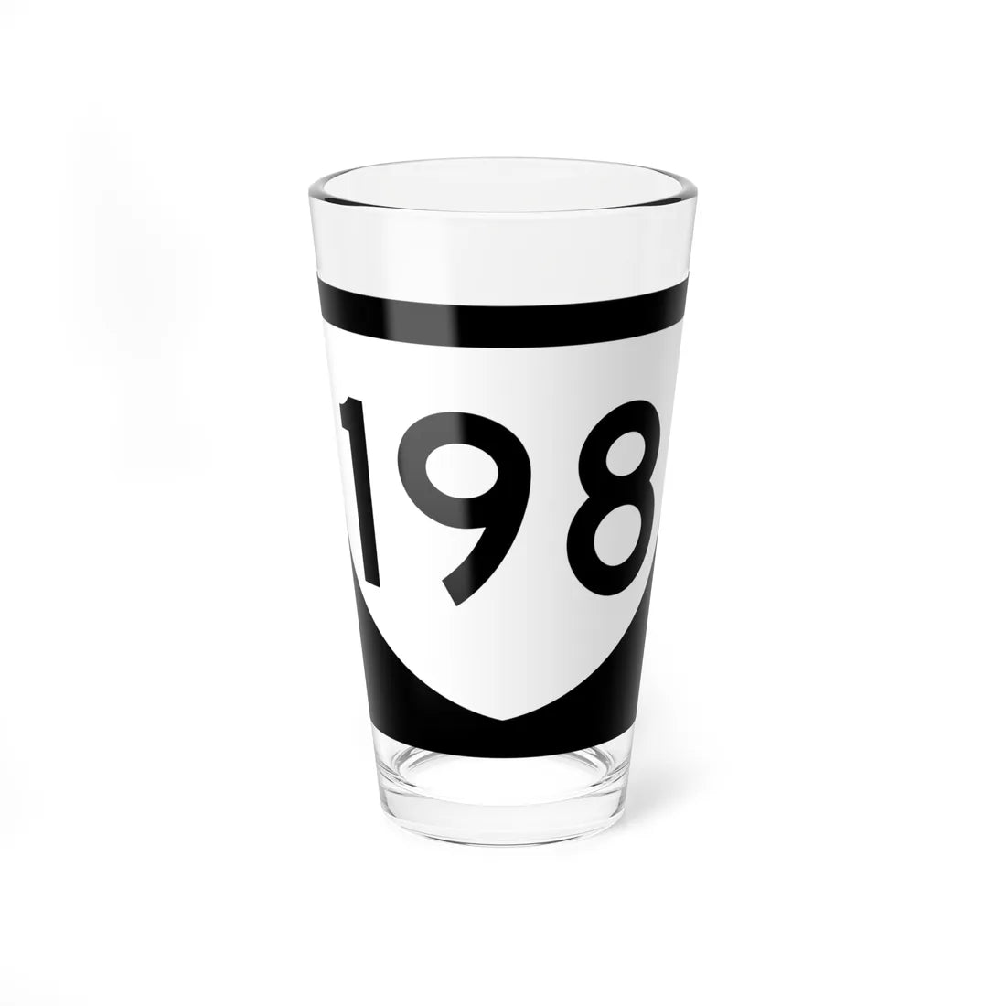 PR urban primary 198 (Puerto Rico) (Road Sign) Pint Glass 16oz 16oz - Go Mug Yourself
