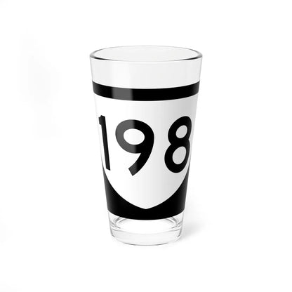 PR urban primary 198 (Puerto Rico) (Road Sign) Pint Glass 16oz 16oz - Go Mug Yourself