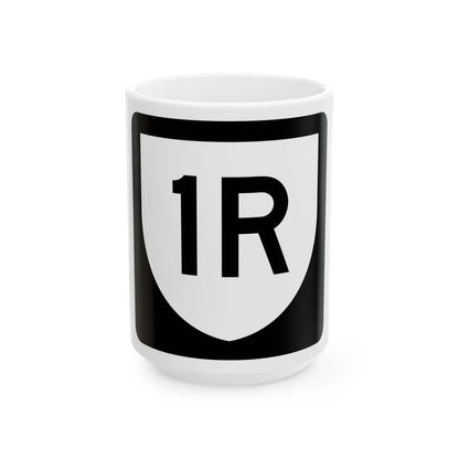 PR urban primary 1R (Puerto Rico) (Road Sign) White Coffee Mug 15oz - Go Mug Yourself