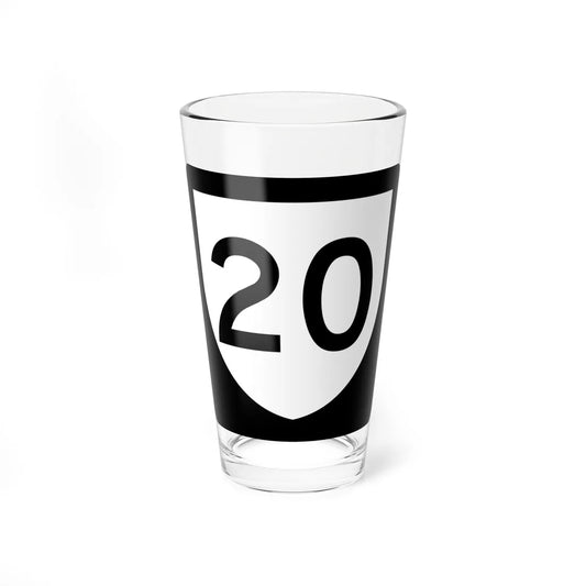 PR urban primary 20 (Puerto Rico) (Road Sign) Pint Glass 16oz 16oz - Go Mug Yourself