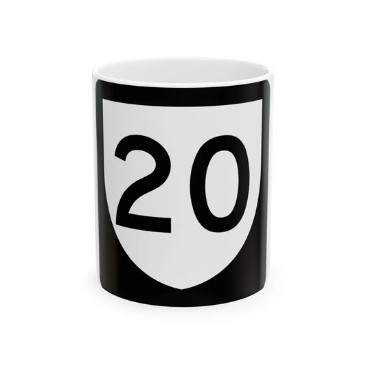 PR urban primary 20 (Puerto Rico) (Road Sign) White Coffee Mug 11oz - Go Mug Yourself