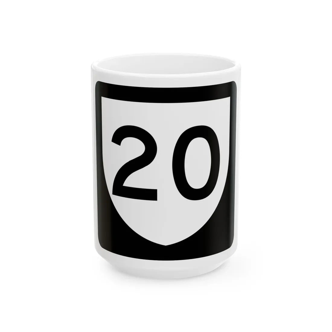 PR urban primary 20 (Puerto Rico) (Road Sign) White Coffee Mug 15oz - Go Mug Yourself