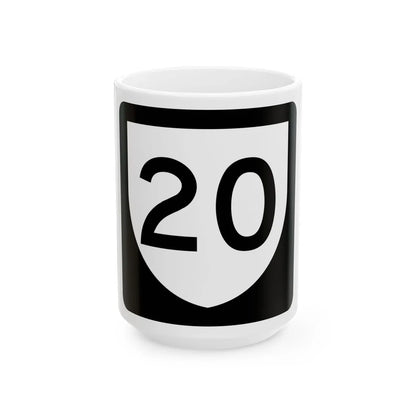PR urban primary 20 (Puerto Rico) (Road Sign) White Coffee Mug 15oz - Go Mug Yourself
