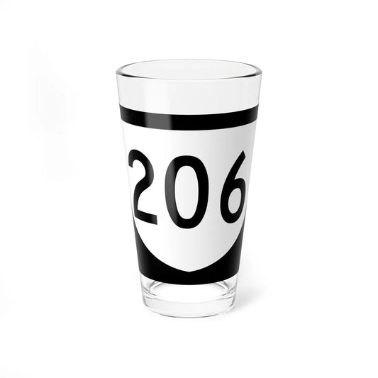 PR urban primary 206 (Puerto Rico) (Road Sign) Pint Glass 16oz 16oz - Go Mug Yourself