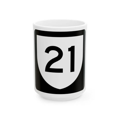 PR urban primary 21 (Puerto Rico) (Road Sign) White Coffee Mug 15oz - Go Mug Yourself