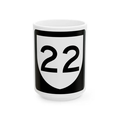 PR urban primary 22 (Puerto Rico) (Road Sign) White Coffee Mug 15oz - Go Mug Yourself