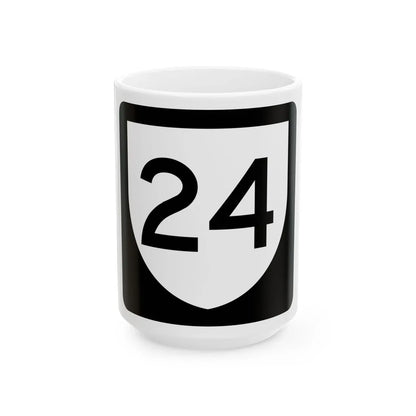 PR urban primary 24 (Puerto Rico) (Road Sign) White Coffee Mug 15oz - Go Mug Yourself