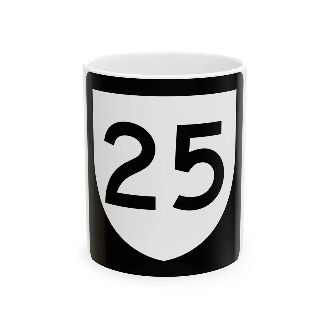 PR urban primary 25 (Puerto Rico) (Road Sign) White Coffee Mug 11oz - Go Mug Yourself