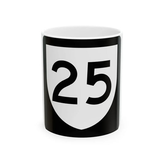 PR urban primary 25 (Puerto Rico) (Road Sign) White Coffee Mug 11oz - Go Mug Yourself
