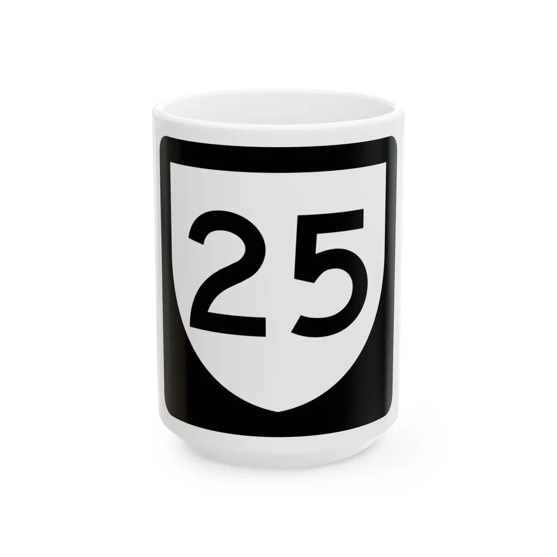 PR urban primary 25 (Puerto Rico) (Road Sign) White Coffee Mug 15oz - Go Mug Yourself