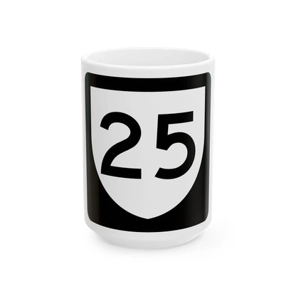 PR urban primary 25 (Puerto Rico) (Road Sign) White Coffee Mug 15oz - Go Mug Yourself