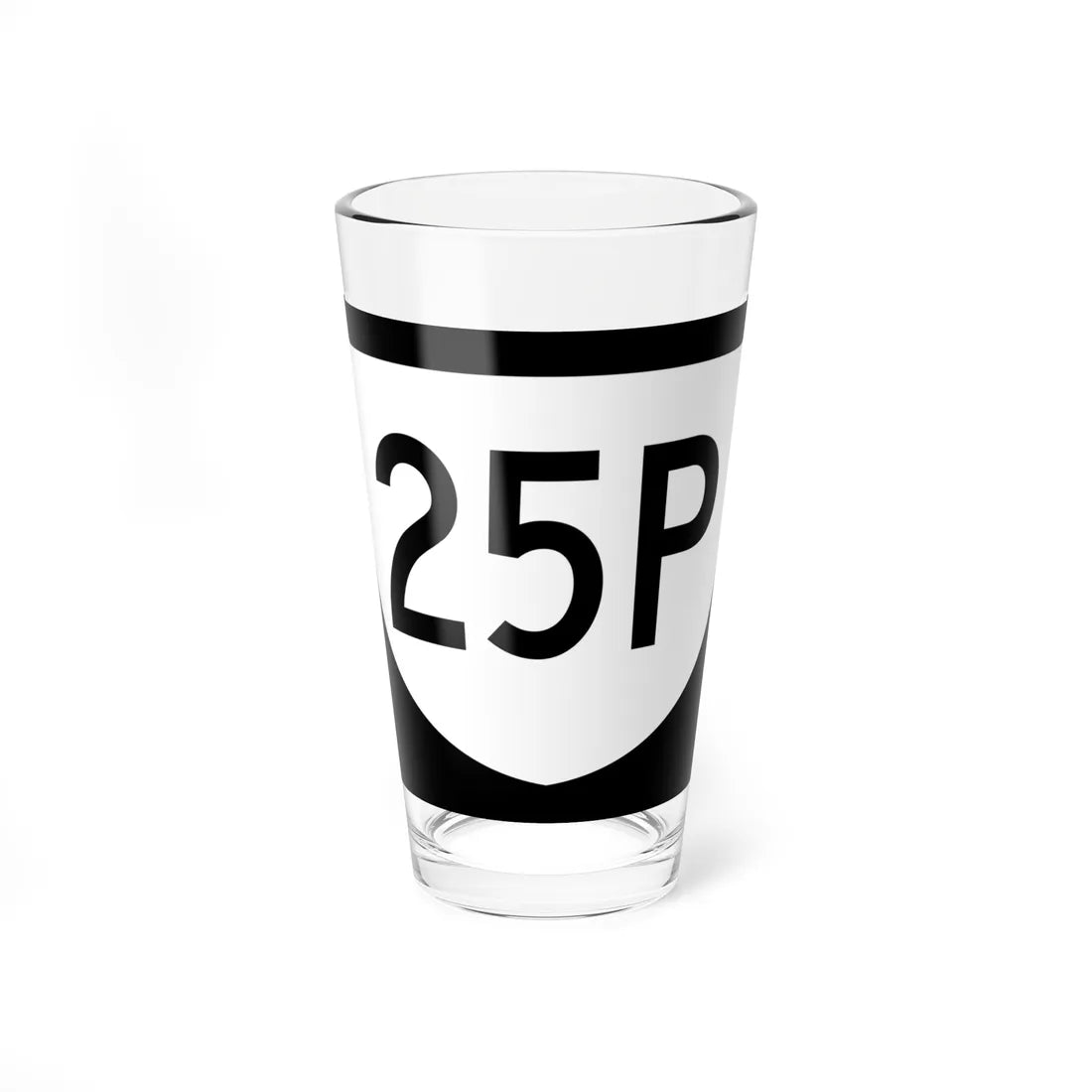 PR urban primary 25P (Puerto Rico) (Road Sign) Pint Glass 16oz 16oz - Go Mug Yourself
