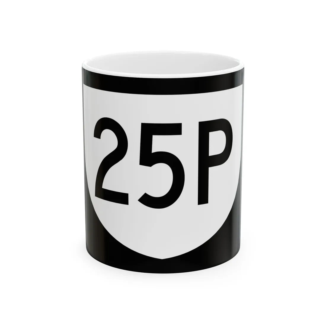 PR urban primary 25P (Puerto Rico) (Road Sign) White Coffee Mug 11oz - Go Mug Yourself
