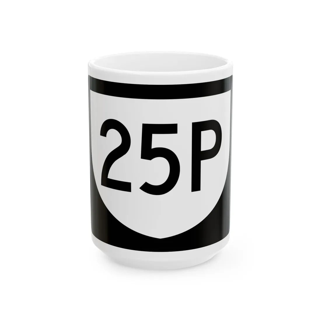 PR urban primary 25P (Puerto Rico) (Road Sign) White Coffee Mug 15oz - Go Mug Yourself