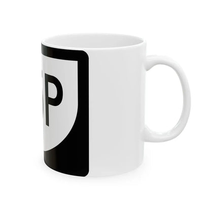 PR urban primary 25P (Puerto Rico) (Road Sign) White Coffee Mug - Go Mug Yourself