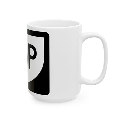 PR urban primary 25P (Puerto Rico) (Road Sign) White Coffee Mug - Go Mug Yourself